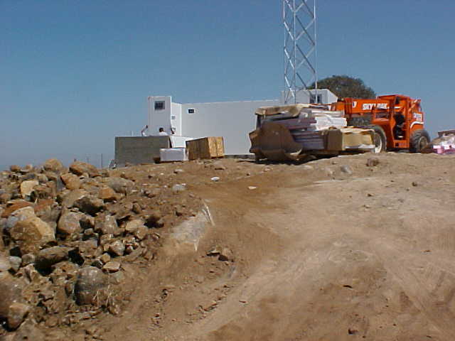 putting up modular walls for radio building